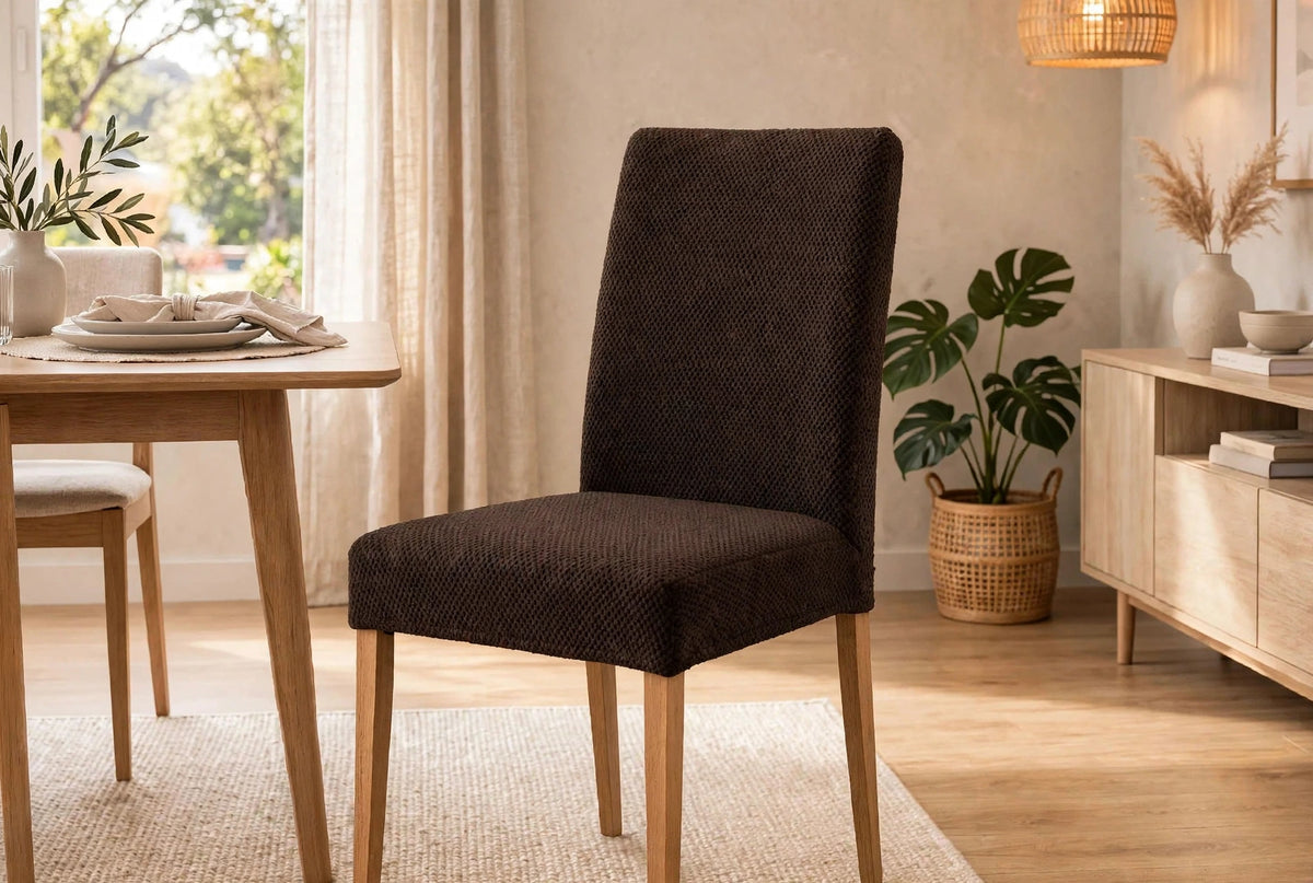 Micro Mesh Dining Chairs - Brown Color