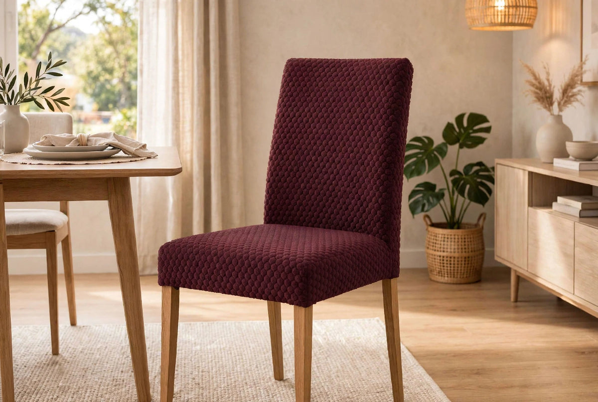 Butterfly Dining Chair Cover - Maroon Color
