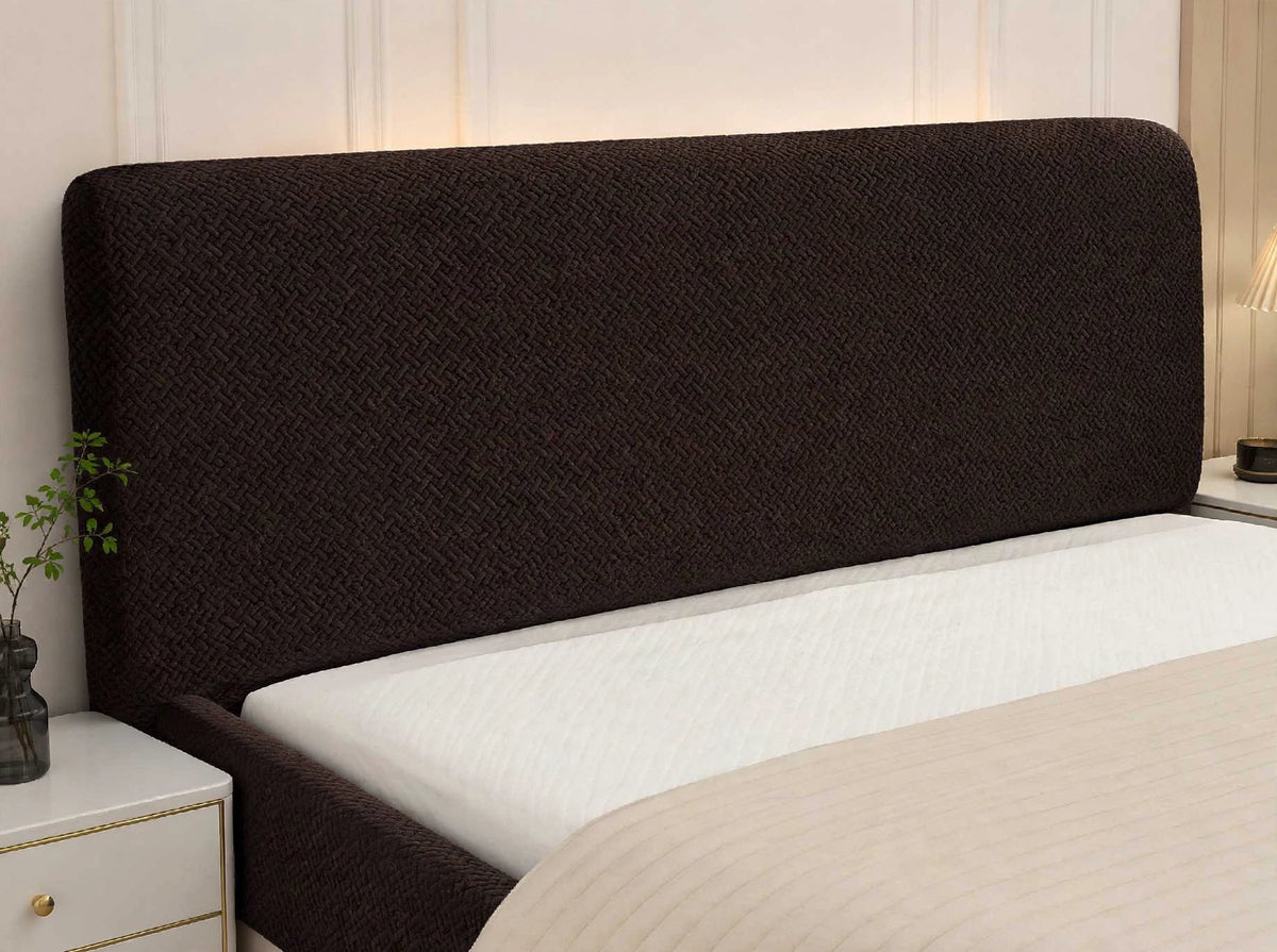 Premium Bed Headboard Cover - Color Brown