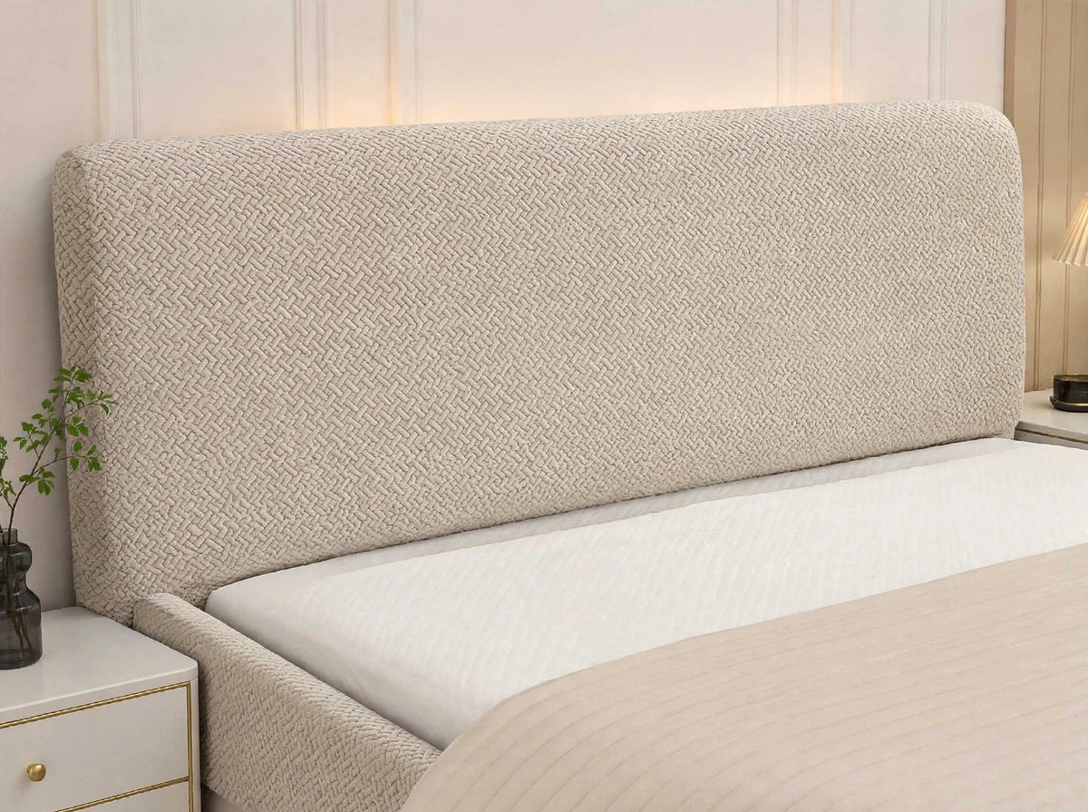 Premium Bed Headboard Cover - Color Fawn