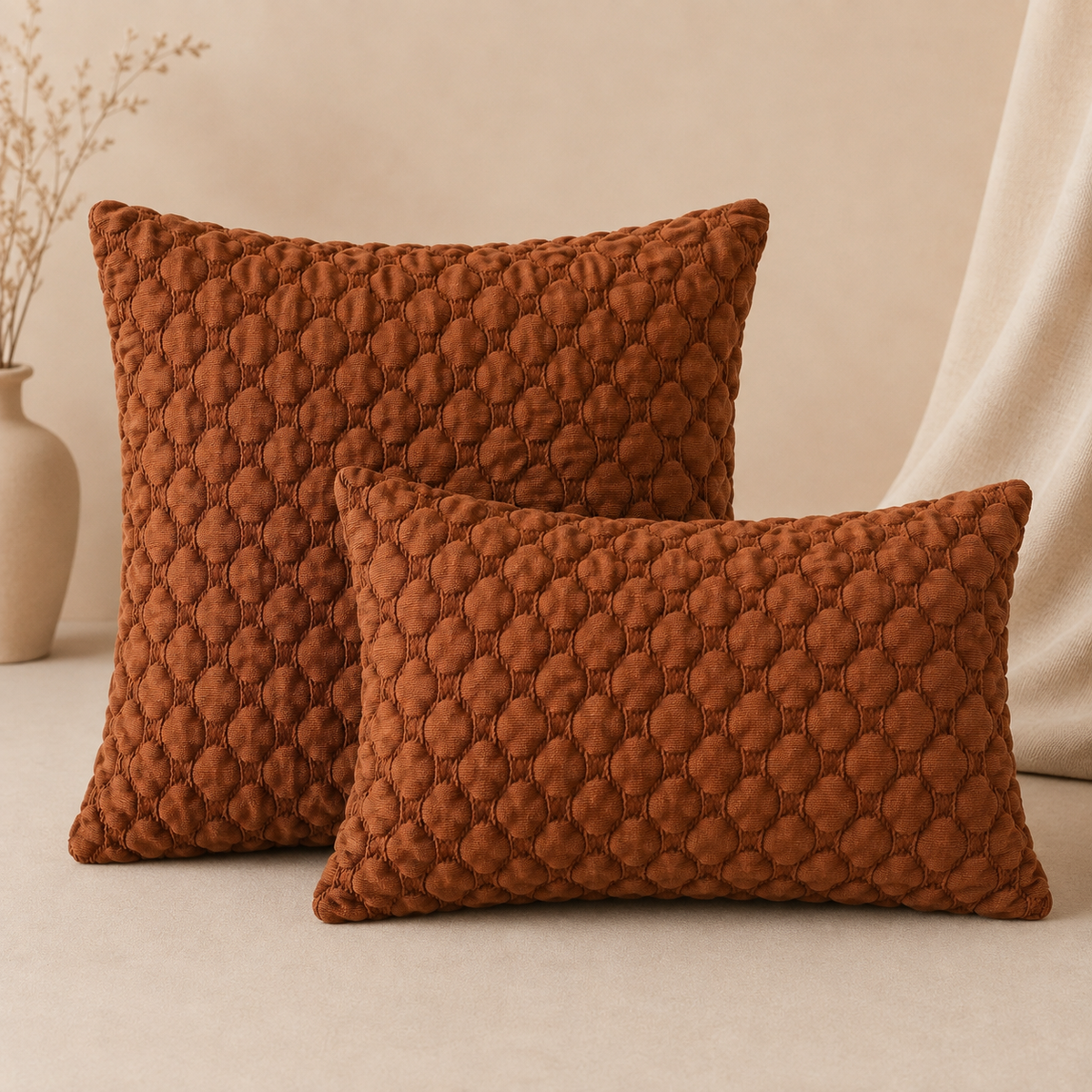 Butterfly Cushion Cover - Color Copper Brown