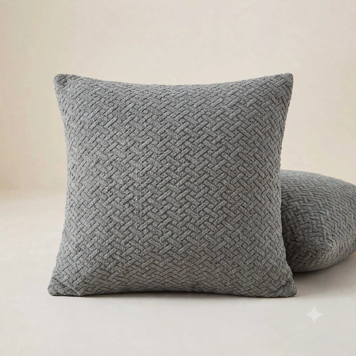 Jacquard Cushion Cover - Color Grey