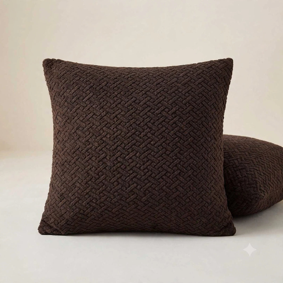 Jacquard Cushion Cover - Color Brown