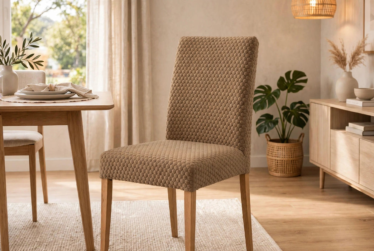 Butterfly Dining Chair Cover - Beige Color