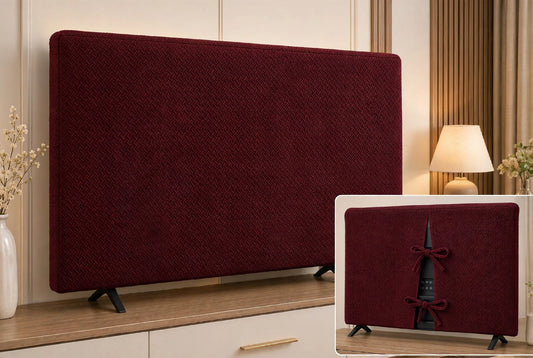 Premium LED TV Cover - Color Maroon