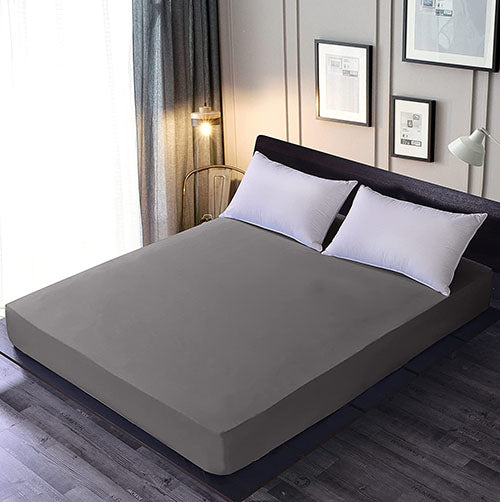 Premium Waterproof Mattress Cover - Color Grey