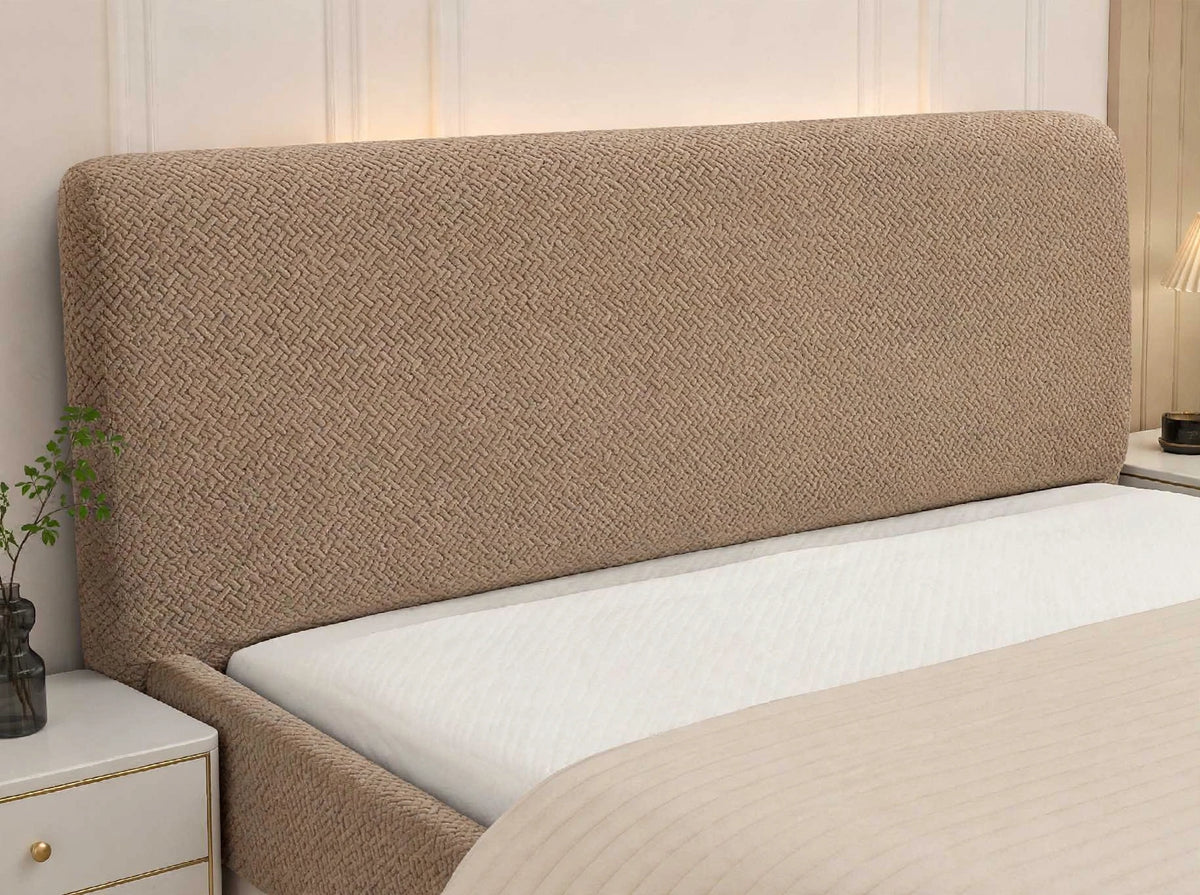 Premium  Bed Headboard Cover - Color Beige