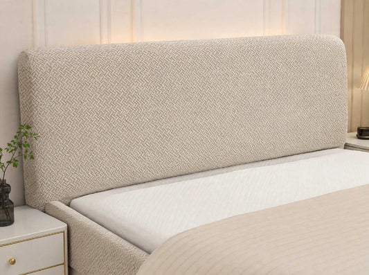 Premium  Bed Headboard Cover - Color Fawn