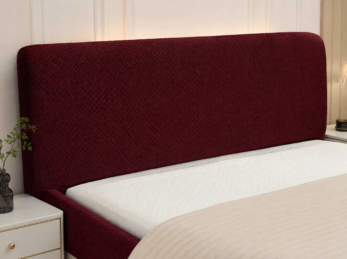 Premium  Bed Headboard Cover - Color Maroon