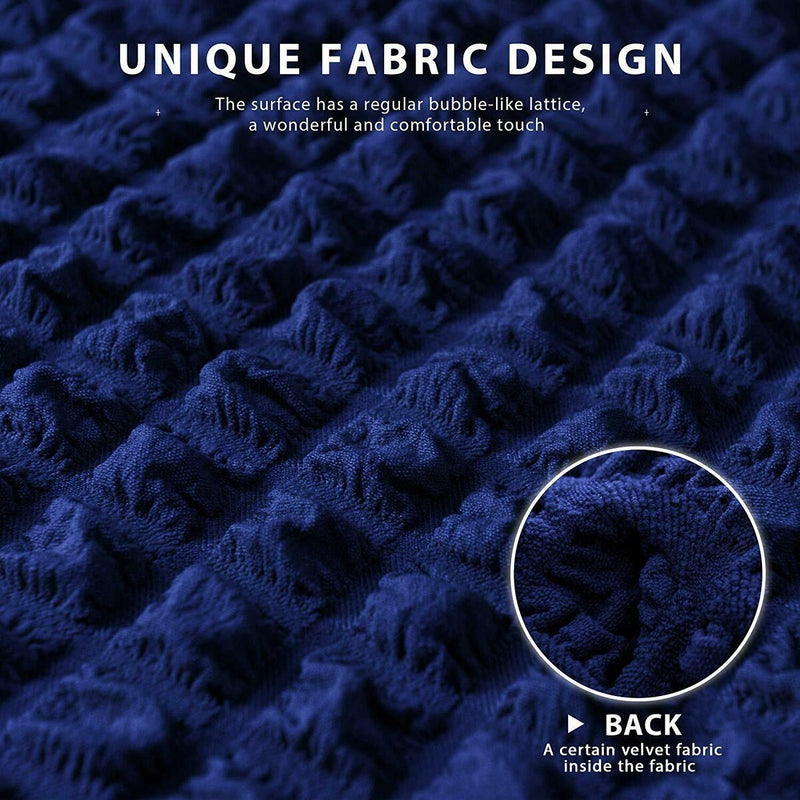 BUBBLE FRILL SOFA COVER - BLUE