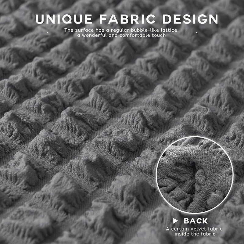 BUBBLE FRILL SOFA COVER - GREY