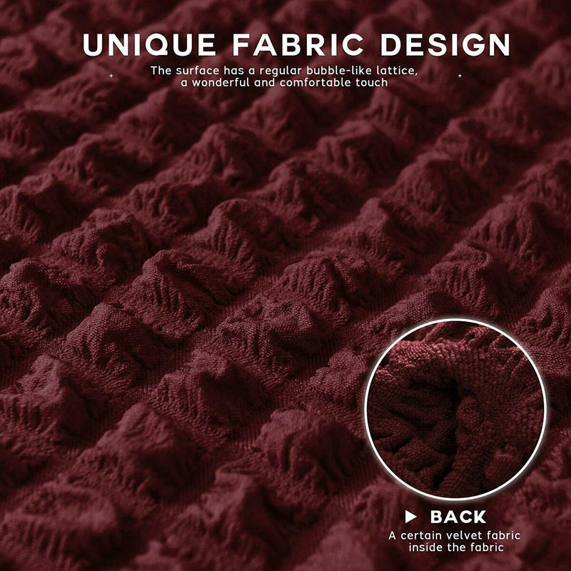 BUBBLE FRILL SOFA COVER - MAROON