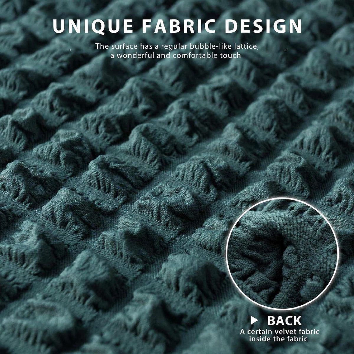 BUBBLE FRILL SOFA COVER - ZINC