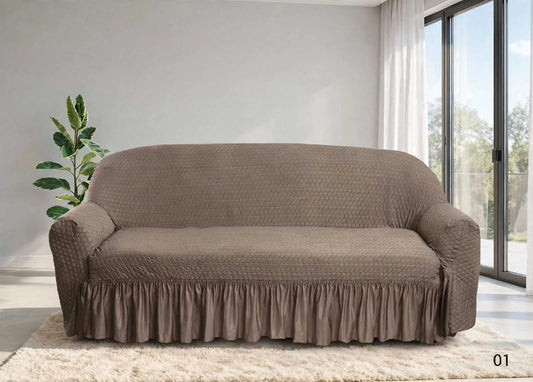 BUTTERFLY TURKISH FRILL SOFA COVER - MOUSE
